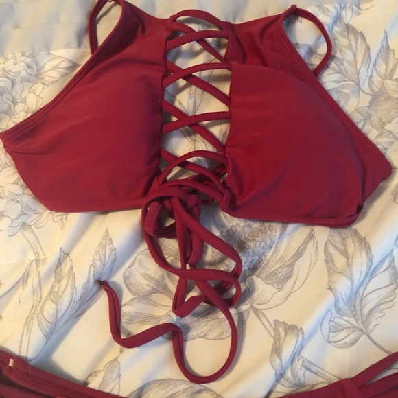 Boohoo Strappy bikini Red - Picture 3 of 5
